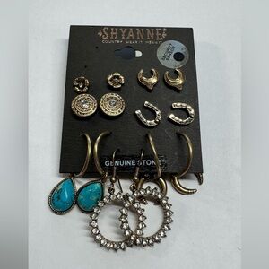 Shyanne Gold and Turquoise Earring Collection
